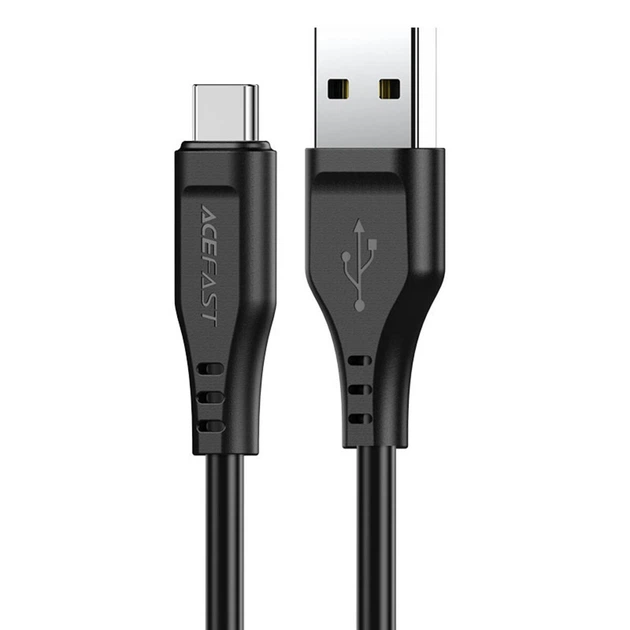 Кабель ACEFAST C3-04 USB to Type-C 3A, 1.2m, TPE, TPE соединители, Черный - Фото 1 Кабель ACEFAST C3-04 USB to Type-C 3A, 1.2m, TPE, TPE соединители, Черный - изображение 1
