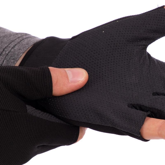 Перчатки для охоты и рыбалки с открытыми пальцами 5.11 BC-4379 Материал: Флис + PL (полиэстер) Размер: М Цвет: Черный - изображение 2
