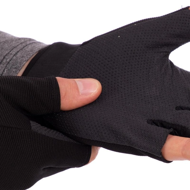 Перчатки для охоты и рыбалки с открытыми пальцами 5.11 BC-4379 Материал: Флис + PL (полиэстер) Размер: ХL Цвет: Черный - изображение 2