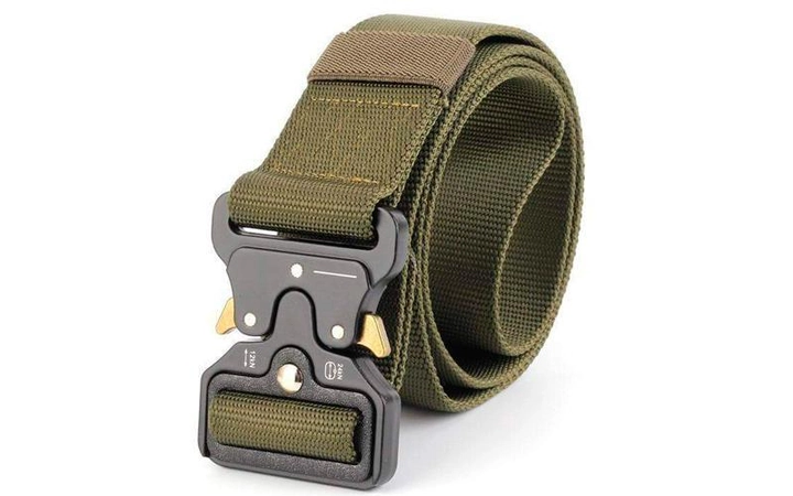 Тактичний ремень Tactical Belt TY-6840 Матеріал: нейлон, метал. Розмір: 125*3,8 см. Колір: оливковий - зображення 1