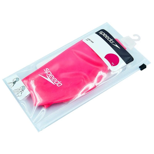 Шапочка для плавания на длинные волосы SPEEDO LONG HAIR 806168A064 малиновый - изображение 4