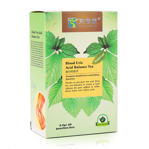 Ортопедический чай Wan Song Tang “Blood Uric Acid Balance Tea” китайский чай для выведения мочевой кислоты (20 пакетиков) - изображение 1