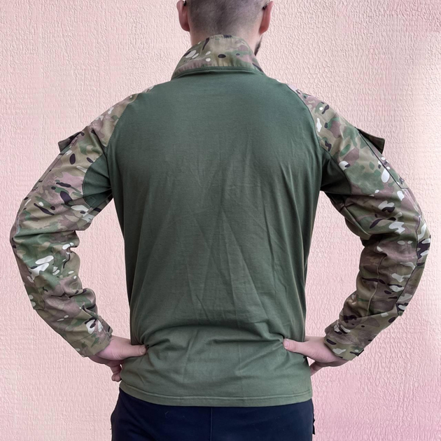 Рубашка мужская военная тактическая с липучками ВСУ (ЗСУ) Украина Ubaks Убакс Мультикам 7202 XXXL 56 р (OPT-1640) - изображение 2