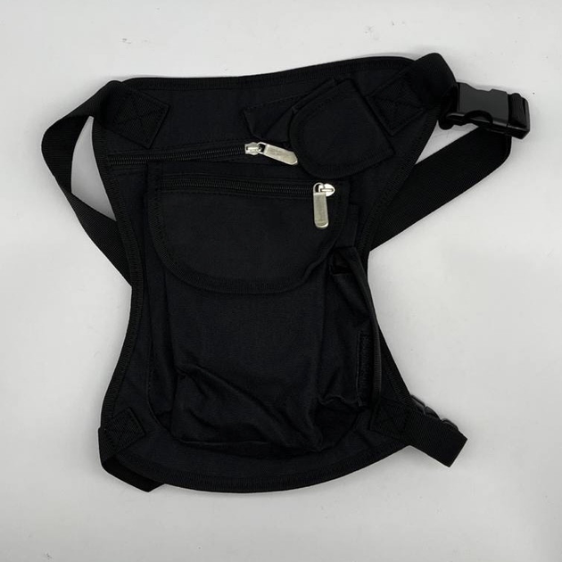 Тактическая сумка на ногу военная черная - изображение 2