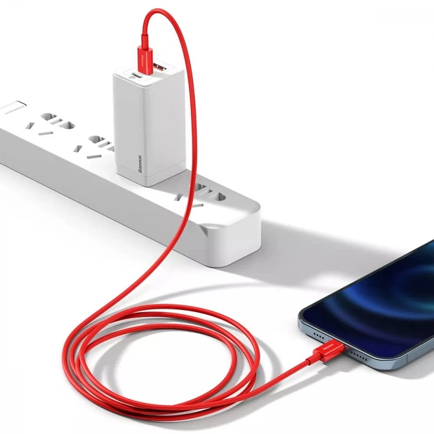 Кабель Baseus Superior Series Fast Charging Type-C to Lightning PD 20W 1m Red - изображение 3