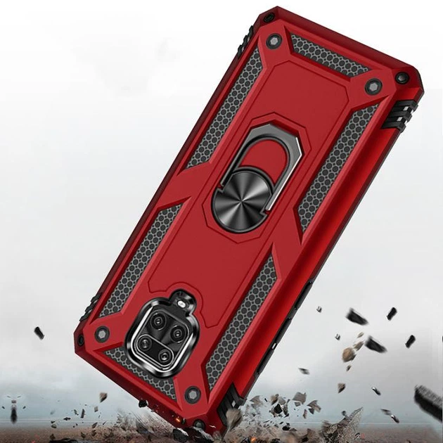 Чохол Shield для Xiaomi Redmi Note 9 Pro броньований бампер Red Без бренду - Фото 4 Чохол Shield для Xiaomi Redmi Note 9 Pro броньований бампер Red Без бренду - зображення 4