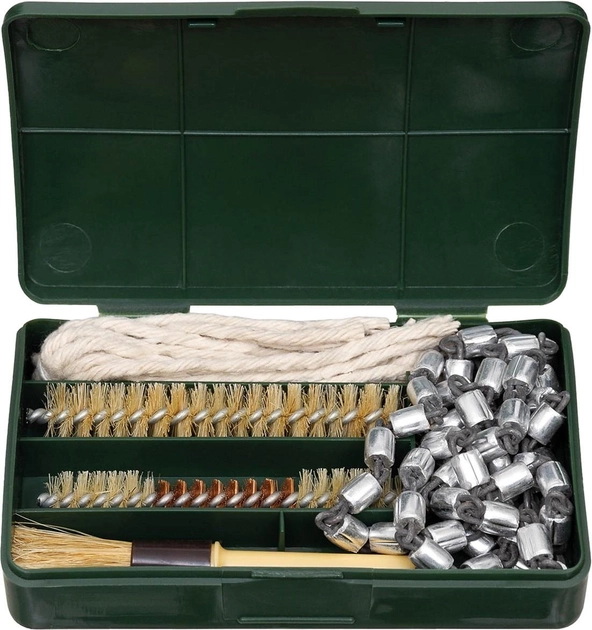 Набір для очищення зброї MFH калібру 7,62 пластикова коробка, OD Green (27383) (4044633089472) - зображення 1