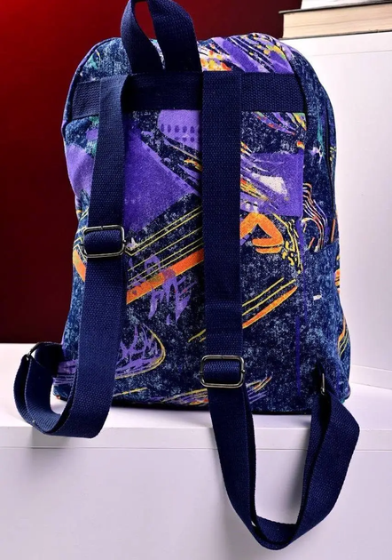 Жіночий рюкзак No Brand 7-885 джинсовий фіолетовий - Фото 2 Жіночий рюкзак No Brand 7-885 джинсовий фіолетовий - зображення 2