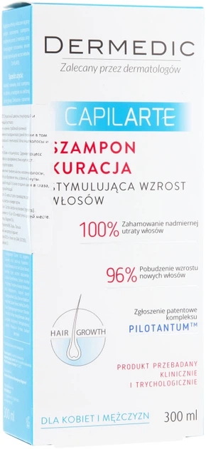 Шампунь стимулюючий та відновлюючий ріст волосся - Dermedic Capilarte 300ml (340353-95488) - зображення 3