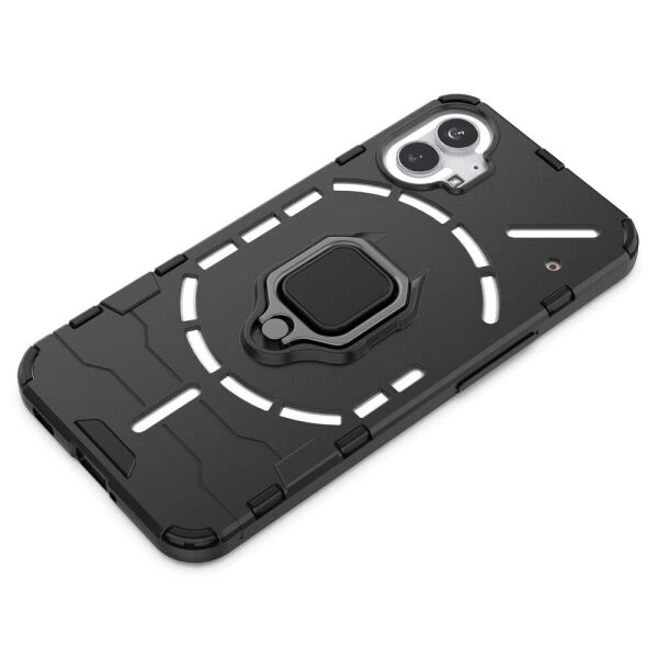 Чехол с подставкой Deexe Hybrid Case для Nothing Phone (1) - Black - изображение 3