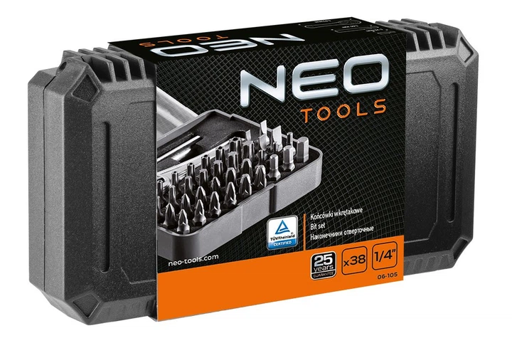 Zestaw końcówek wkrętakowych NEO Tools z uchwytem 38 szt 06-105 (5907558402315) - obraz 6