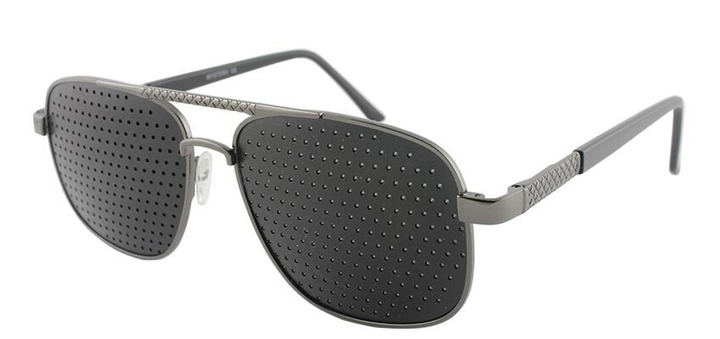 Очки тренажеры в металлической оправе 017, очки перфорационные, в ...