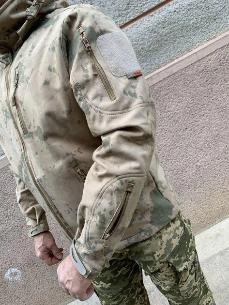 Тепла на Флісі Куртка-Реглан Військова Куртка Водонепроникна Тактична Військова Фліска Розмір 2XL - зображення 2