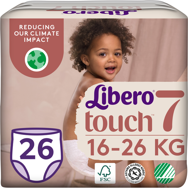 Підгузки-трусики Libero Touch Pants 16-26 кг Розмір 7 26 шт ...
