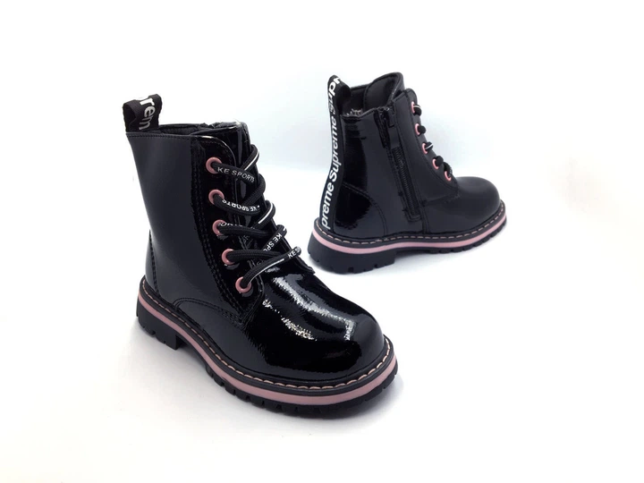 Зимові черевики для дівчаток Clibee H342Pink/21 Чорні 21 - Фото 4 Зимові черевики для дівчаток Clibee H342Pink/21 Чорні 21 - зображення 4