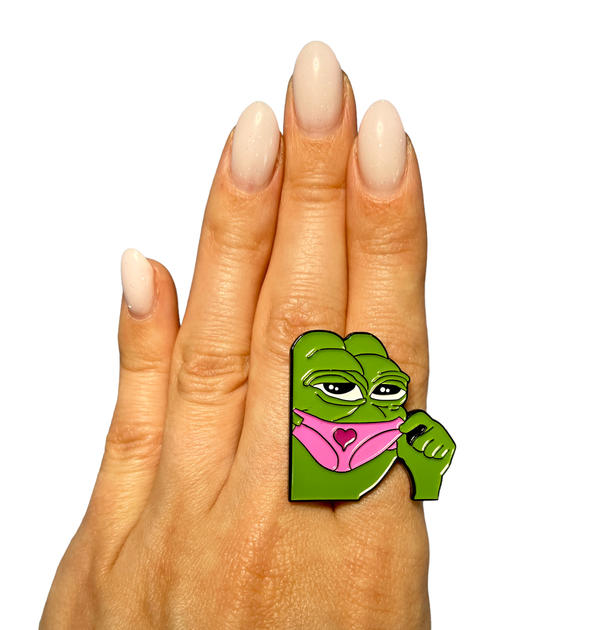 Pepe the frog пін жаба металева зелена значок – фото, відгуки