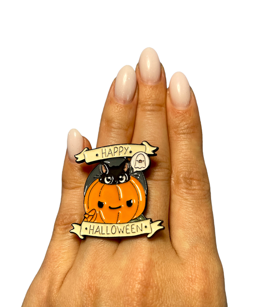 Значок / пін металевий гарбуз на Halloween - изображение 3