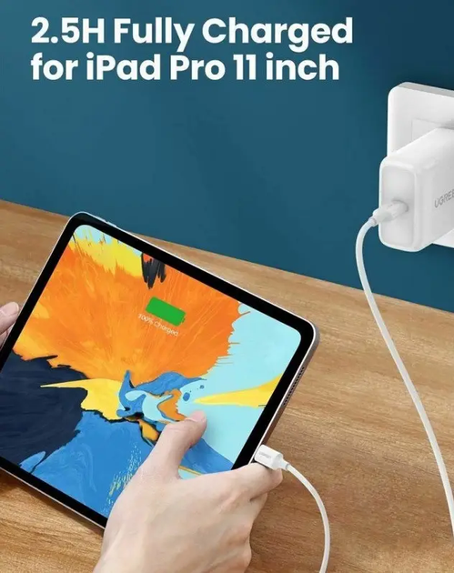 Кабель зарядный Ugreen USB 2.0 Type-C to Type-C PD QC 4.0 1.5М White (US264) - Фото 5 Кабель зарядный Ugreen USB 2.0 Type-C to Type-C PD QC 4.0 1.5М White (US264) - изображение 5