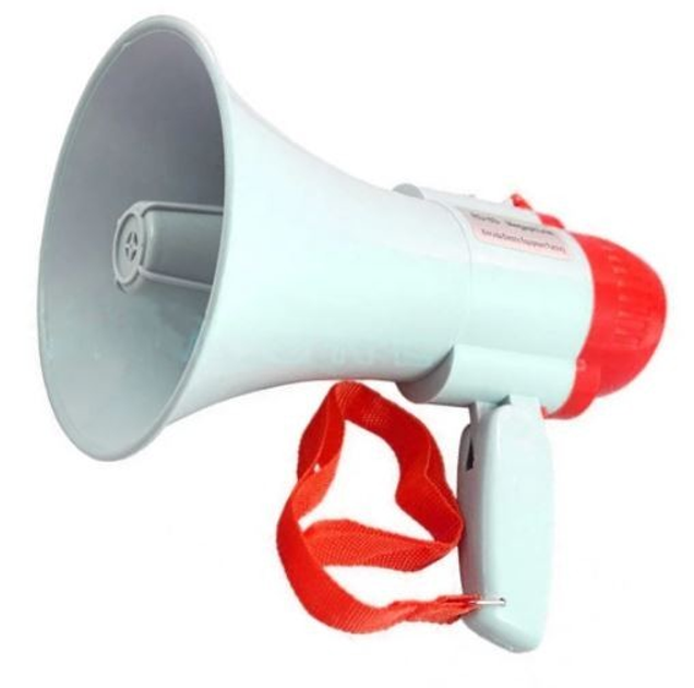 Мегафон рупор громкоговоритель с функцией записи голоса MEGAPHONE UKC HW 8C White/Red - изображение 2
