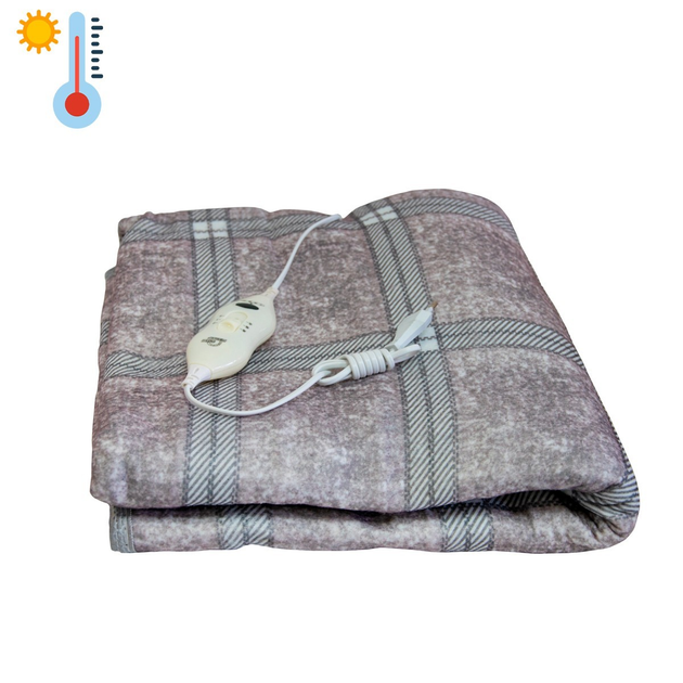 Электропростынь двуспальная Electric Blanket 150х113см 90W (Серая в ...