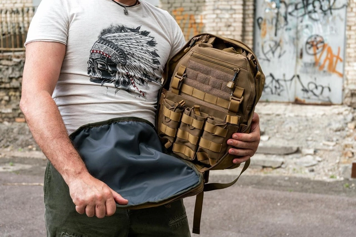 Штурмовий рюкзак для плитоноски UKRTAC (Coyote) - зображення 2