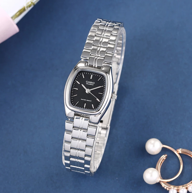 Жіночий наручний годинник Casio LTP-1169D-1A Срібло\Чорний екран - зображення 2