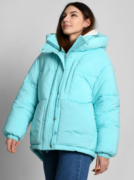 Пуховик зимний женский X-Woyz LS-8900-12 44 Бирюзовый (XW2000002474623 ...
