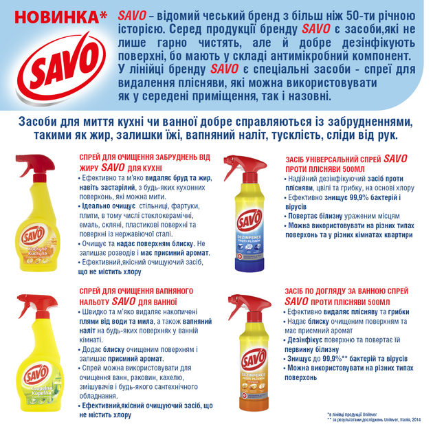 Средство для чистки ванны Savo 500 мл (8710908102110/8720182870100 ...