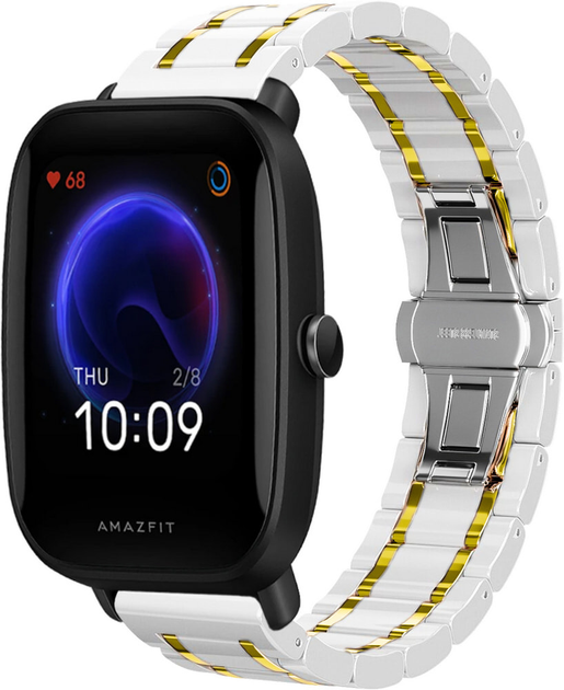 Керамический Ремешок Ceramo для Amazfit Bip U White Gold (28733-65 ...