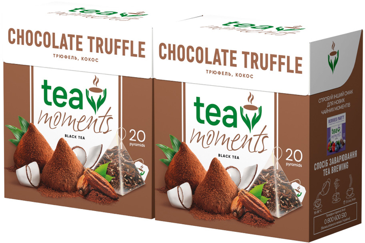 Набор черного чая Tea Moments Chocolate Truffle со вкусом шоколадного ...