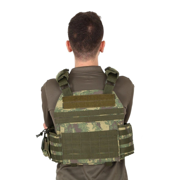 Тактичний розвантажувальний жилет з кишенями для армії зсу та військових універсальний Камуфляж хакі - зображення 2