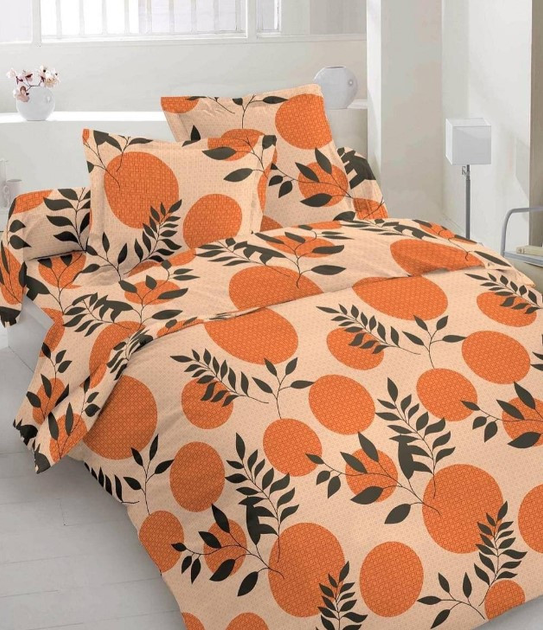 Комплект постельного белья полуторный с бязи Gold Lux 150х220 Orange ...