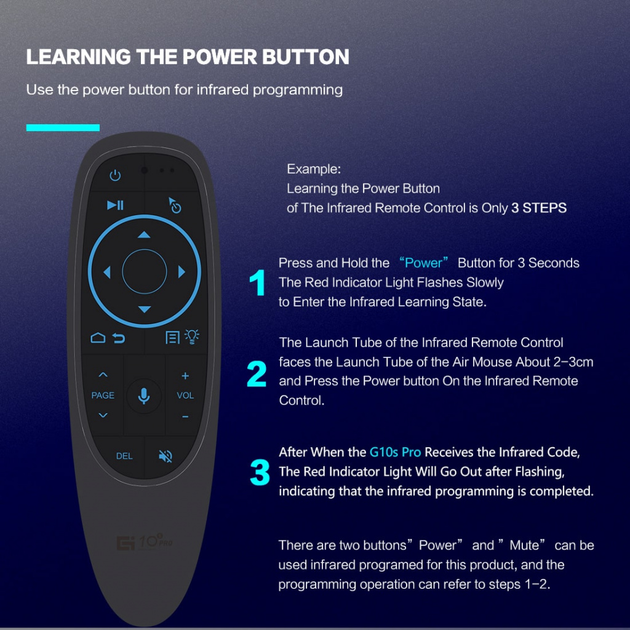 Унивеpсальный пульт ДУ Nexon G10s Pro Bluetooth Air Mouse [73815] - изображение 6