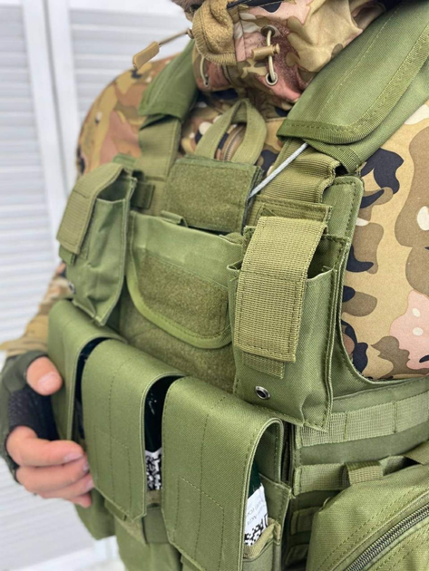 Военный тактический жилет с подсумками Olive - изображение 2