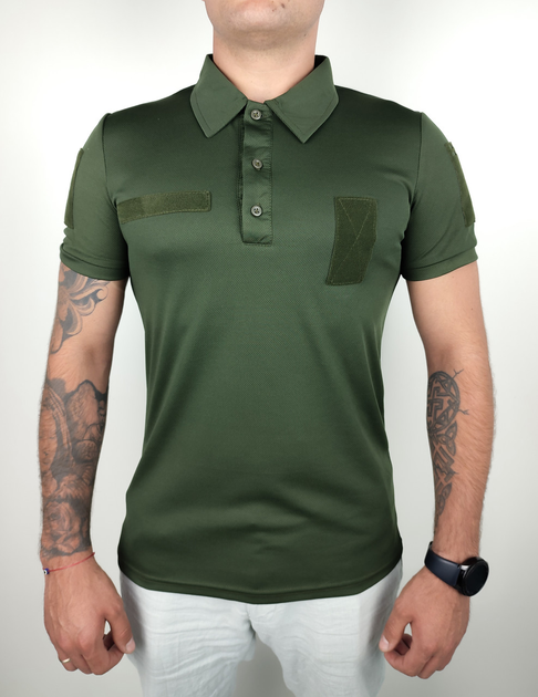Тактическая футболка Поло Coolmax ТТХ олива L - изображение 2