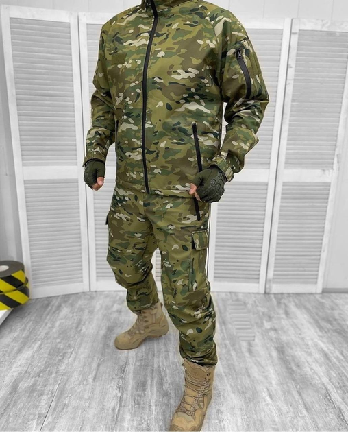 Тактический костюм Soft She’ll военная форма ВСУ мультикам р 52 - изображение 1