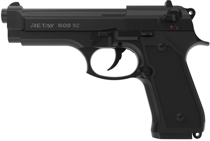 Пистолет стартовый Retay Mod.92, 9мм к:black 1195.03.23 - изображение 1