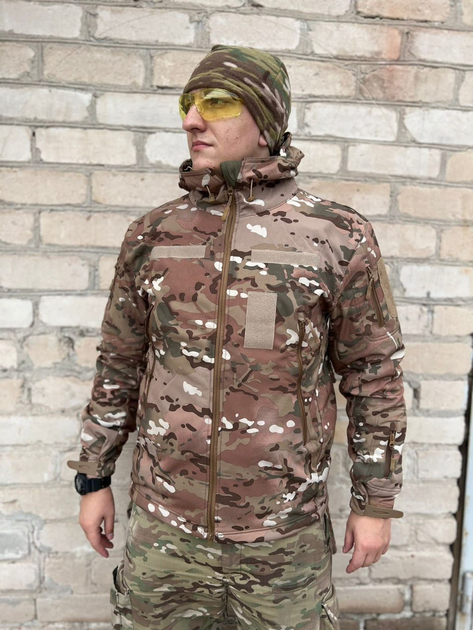 Куртка тактическая FCTdesign на сетке Софтшел L мультикам - изображение 2