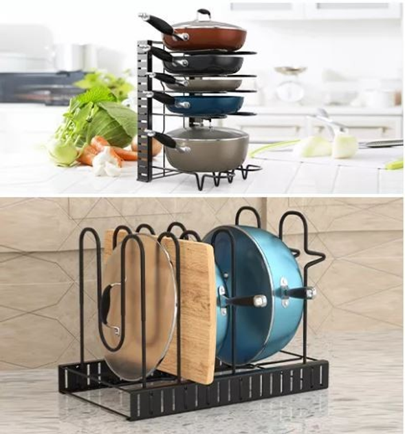 Органайзер стойка для сковородок, кастрюль, крышек 8 уровней Подставка-держатель для сковородок.