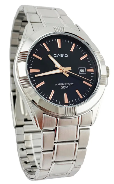 Женские наручные часы Casio LTP-1308D-1A2 выполнены в серебряном цвете с черным экраном. - изображение 4