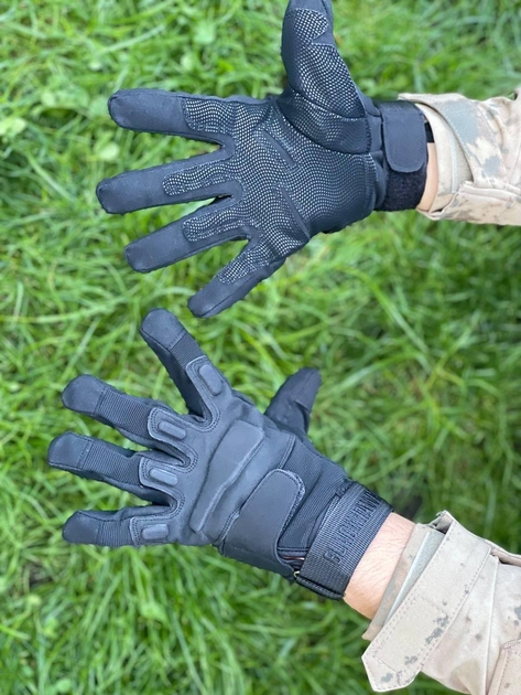 Военные тактические рукавицы Blackhawk Чорные L - изображение 1