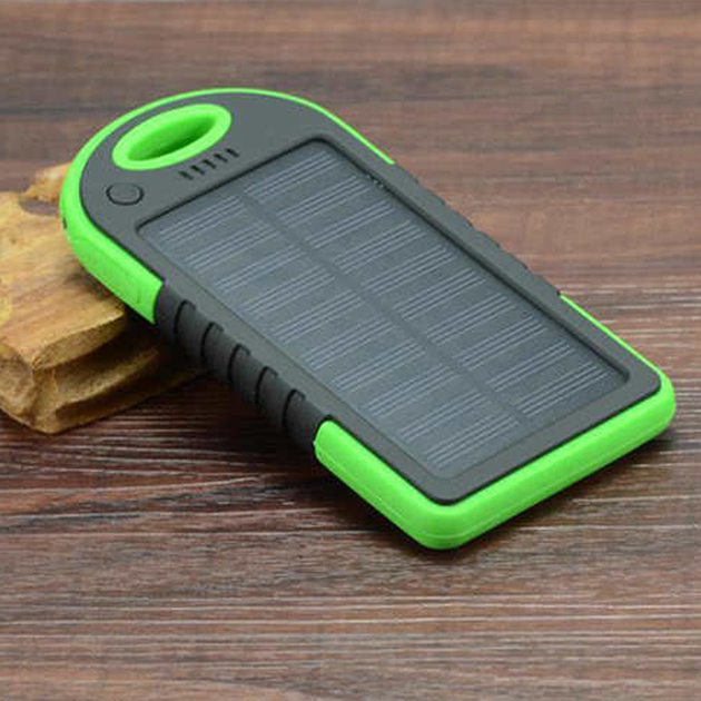 Повербанк на сонячній батареї Solar Charger 10000 mAh Power Bank вологозахищений з LED ліхтариком - Фото 3 Повербанк на сонячній батареї Solar Charger 10000 mAh Power Bank вологозахищений з LED ліхтариком - зображення 3