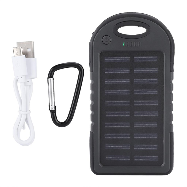 Повербанк на сонячній батареї Solar Charger 10000 mAh Power Bank вологозахищений з LED ліхтариком - Фото 4 Повербанк на сонячній батареї Solar Charger 10000 mAh Power Bank вологозахищений з LED ліхтариком - зображення 4