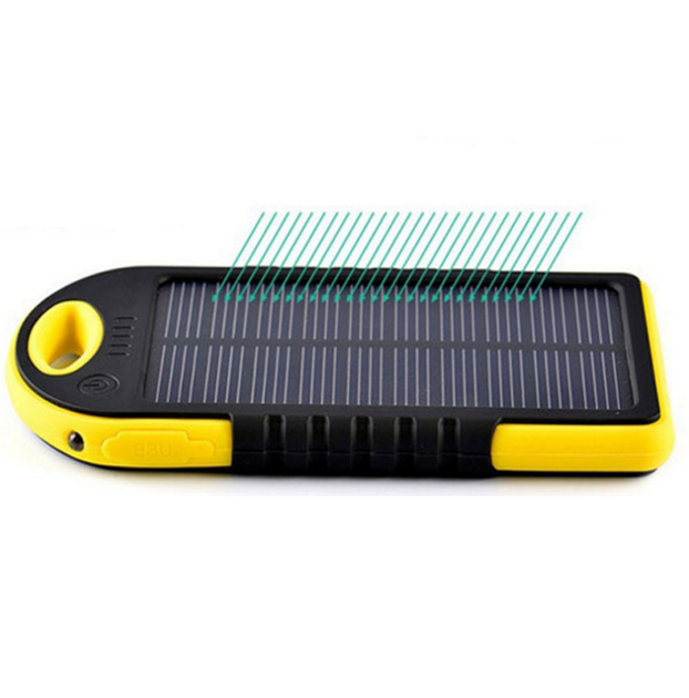 УМБ Power Bank повербанк Solar Charger SC-10 10000 mAh на солнечной батарее, защищенный от воды аккумулятор, с LED фонариком Желтый - Фото 8 УМБ Power Bank повербанк Solar Charger SC-10 10000 mAh на солнечной батарее, защищенный от воды аккумулятор, с LED фонариком Желтый - зображення 8