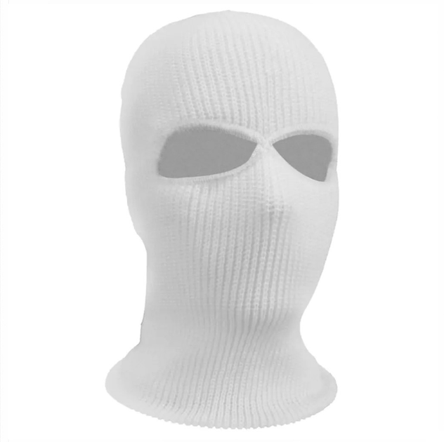 Балаклава маска Хулиганка 2 глаза (военная, тактическая, подшлемник, мафия, ниндзя, бандитка) Белая, Унисекс WUKE One size - изображение 1
