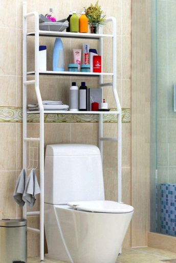 Універсальний туалетний стелаж NEW STORAGE RACK 26x50x160 Білий Toilet Rack - Фото 2 Універсальний туалетний стелаж NEW STORAGE RACK 26x50x160 Білий Toilet Rack - зображення 2