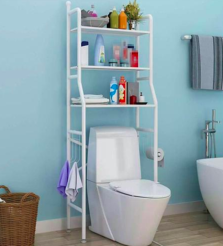 Універсальний туалетний стелаж NEW STORAGE RACK 26x50x160 Білий Toilet Rack - Фото 4 Універсальний туалетний стелаж NEW STORAGE RACK 26x50x160 Білий Toilet Rack - зображення 4