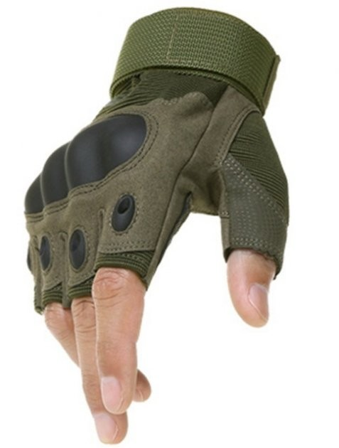 Тактичні Рукавиці Tactical Gloves PRO безпалі рукавички олива розмір M - зображення 1
