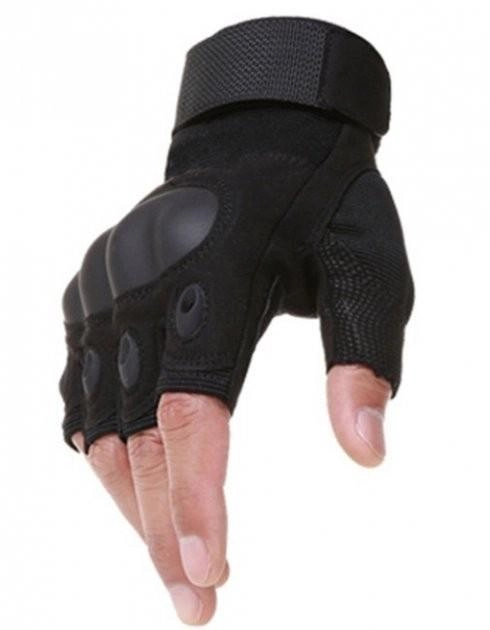 Тактические Перчатки Tactical Gloves PRO беспалые рукавицы черные размер M - изображение 1
