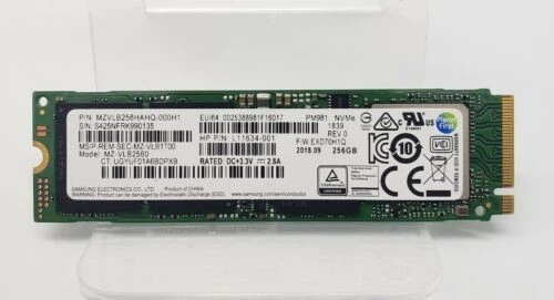 SSD накопитель Samsung PM981 M.2 256 GB (MZVLB256HAHQ) Б/У – фото